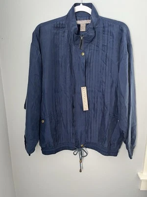 Chaqueta de Colección Robert Stock Ligera Para Hombre Mediana de Seda Forrada con Cremallera Completa Foto 1 de 4