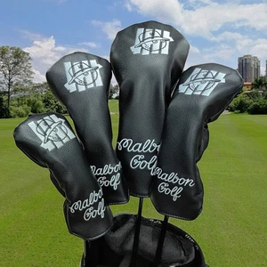 New Five bars Golf Club Cover Driver Wood Hybrid Iron Cover 135UT Black White^ - Picture 1 of 25
