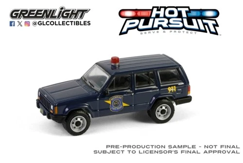 1/64 HOT PURSUIT SERIES 46 - 2001 JEEP CHEROKEE - MICHICAN STATE POLICE 43040-E - Image 1 of 1