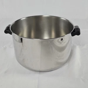 Vintage Farberware Aluminium plattiert Edelstahl 8 Quart Menge Suppentopf OHNE DECKEL USA - Bild 1 von 11