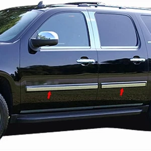 Polished Rocker Panel Insert Trim Kit fit for 2007-2008 Chevy Suburban [6pcs] - Picture 1 of 5