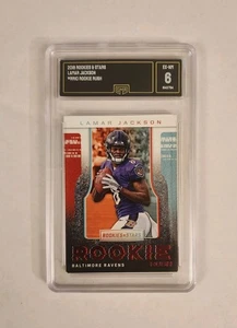 Lamar Jackson 2018 Rookies & Stars Rookie Rush #RR-10 Ravens GMA Graded EX-NM 6 - Bild 1 von 2
