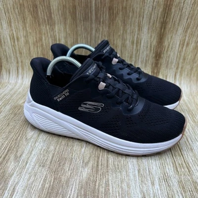 Skechers Swift Fit Women's Size 6.5 Black White Running Walking Shoes 179129SA - Image 1 of 4