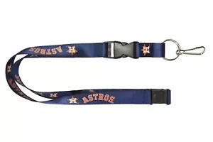 Houston Astros Lanyard 24'' Breakaway with Key Chain Clip - MLB Logo Design - Picture 1 of 1
