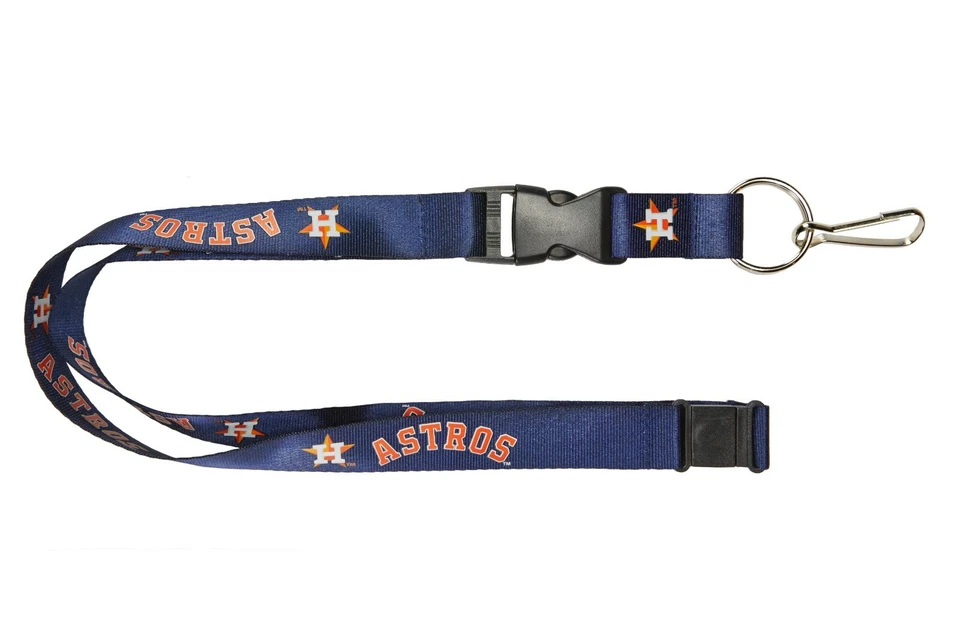 Houston Astros Lanyard 24'' Breakaway with Key Chain Clip - MLB Logo Design - Image 1 of 1