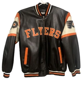 G-III Sports by Carl Banks Philadelphia Flyer PVC Leder Reißverschlussjacke XL - Bild 1 von 13