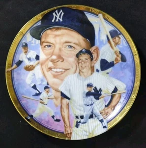 Mickey Mantle New York Yankees Hamilton Plate Collection Oro 23K 1992 #207S EE. UU. - Imagen 1 de 2
