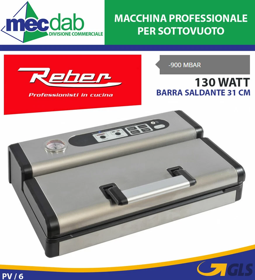 Macchina Sottovuoto Professionale 31 Cm -900MBAR 20 LT/Min Reber V-PRO - Immagine 1 di 1