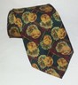Allen Collins Men Silk Dress Tie 3.75" wide 60" long Made in ITALY