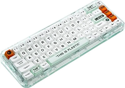 Plastic Transparent Mechanical Gaming Keyboard, Bluetooth/2.4GHz/USB-C Wi - Image 1 of 4