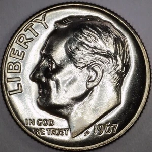 1967 SMS Roosevelt Dime (Special Strike) 10C - Uncirculated - Picture 1 of 2