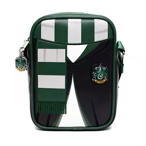 Harry Potter Escuela Hogwarts SLYTHERIN Uniforme con Bordado Cremallera Cartera Crossbo - Imagen 1 de 7