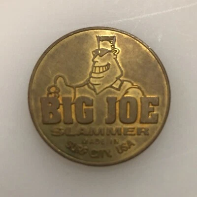 Vintage Big Joe Brass POG Slammer Hockey Puck Back Made In Surf City USA 90s HTF - Image 1 of 4