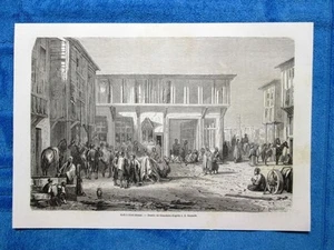 Gravure Année 1861 - Cafè à Sivri-Hissar(Turquie)-Caffè a Sivri-Hissar(Turchia) - Picture 1 of 1