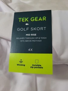 Falda de golf para mujer Tek Gear Skort Plus talla 4 bolsillos blanca nueva con etiquetas - Imagen 1 de 10