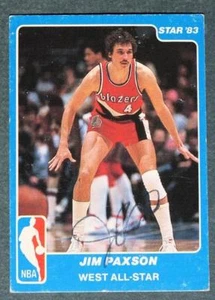 Portland Trailblazers star Jim Paxson signed 1982-83 Star basketball card RARE-- - Picture 1 of 1