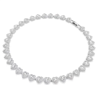 Swarovski Ariana Grande Tennis Necklace Mixed cuts, Heart Rhodium plated 5720857 - Image 1 of 4