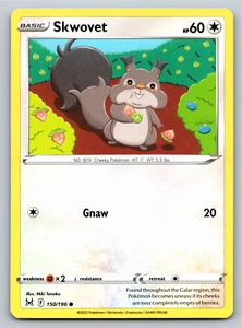 Skwovet 150/196 Common Lost Origin Pokemon Card - NM Near Mint - Picture 1 of 2