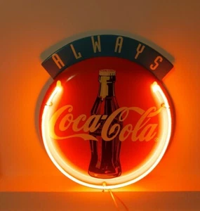 Coca-Cola Always Neonreklameschild Neon Beleuchtung Plastik ca.48x42cm - Bild 1 von 12