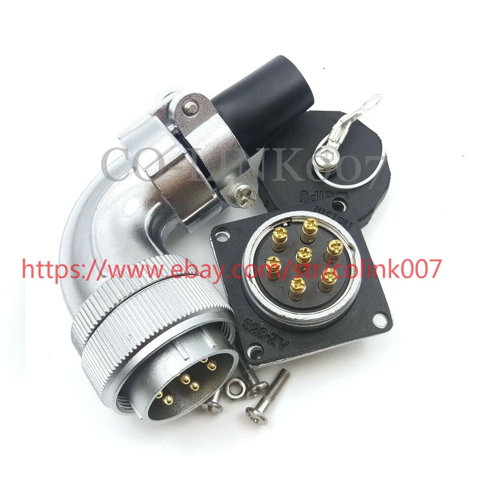 WEIPU WS28 7Pin Crimp Connector, 25A Aviation Bulkhead 7 pin Electric Connector  - Image 1 of 4