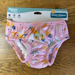 Swim School Reusable Swim Diaper Level 1 18-22 lbs 12 Months Pink Print New - Picture 1 of 7