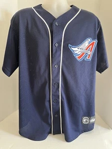 VTG Anaheim/LA Angels Majestic Wing Logo Button Up Jersey Size XL Made in USA - Picture 1 of 12