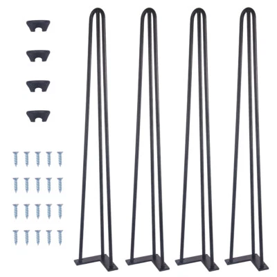 Patas de mesa de centro patas de horquilla patas de metal patas de muebles 6 a 28" hierro 4 piezas/juego Foto 1 de 4