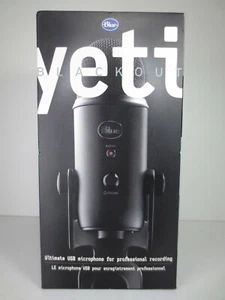 Blue Yeti Blackout professionelles USB Mikrofon Podcasting Aufnahme Streaming - Bild 1 von 12