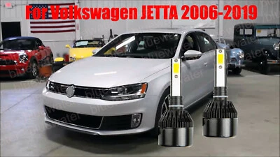 LED For VW JETTA 2006-2019 Headlight Kit H7 6000K White CREE Bulbs Low Beam - Image 1 of 4