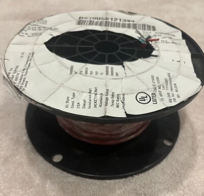 54’ Spool Of Belden B88770 18/3 Foil Shielded High Temp FEP Cable In Red - Image 1 of 4