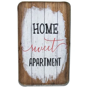 Tii Collections 15.75" Black and Pink Metal Home Sweet Apartment Hanging Sign - Picture 1 of 4