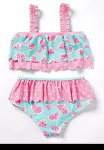 Matilda Jane Enchanted Garden Water Play Two-Piece Ruffled Girls Swimsuit Sz 14 - Picture 1 of 2