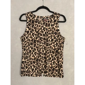 Vince Camuto Women's Size Medium Leopard Print Top NEW - Picture 1 of 7