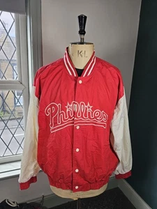 Chaqueta de béisbol vintage Philadelphia Phillies para hombre grande roja deportiva MLB EE. UU. - Imagen 1 de 14