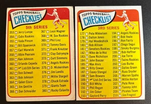 (2) 1965 TOPPS BASEBALL CHECKLIST CARD LOT #189/#361 VG - NO MARKS - Bild 1 von 2