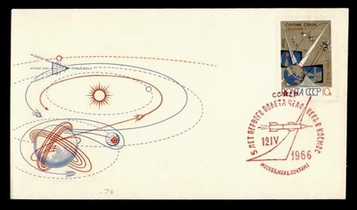 DR WHO 1966 RUSSIA FDC SPACE CACHET M55876 - Image 1 of 2