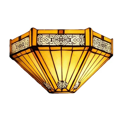 Pair of Dragonfly Style Tiffany Night Wall Sconce 12" Blue Shade Stained Glass - Image 1 of 4