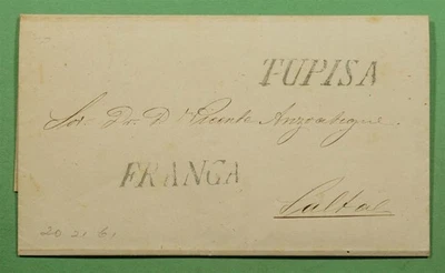 DR WHO 1861 BOLIVIA STAMPLESS F/L TUPISA TO SALTA w17119 - Image 1 of 4