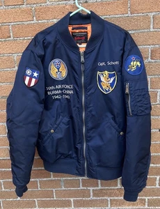 Schott Flying Tigers 10th Air Force Commemorative Nylon Flight Jacket Mens XL - Picture 1 of 20