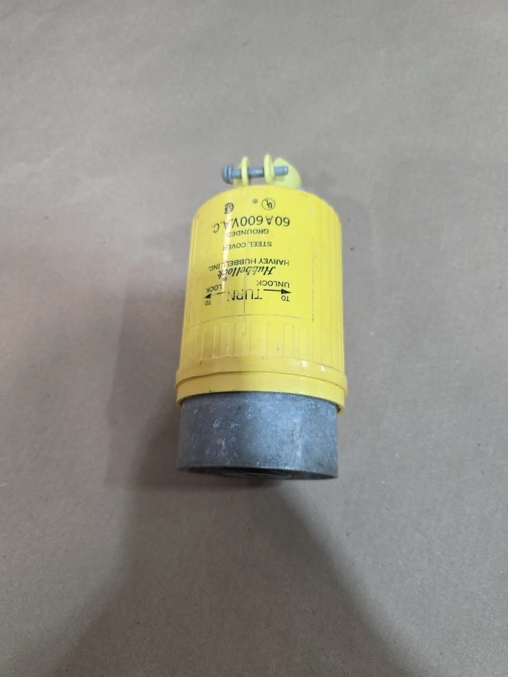 Hubbell HBL26419 60A 600V 3 Pole 4 Wire Power Plug - (works W/ Hbl26418) - Image 1 of 4