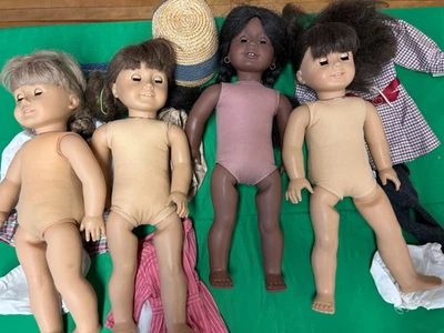 Lot 4 Pleasant Company Dolls with Some Clothes, Samantha, Molly, Addie, Kirsten - Image 1 of 4