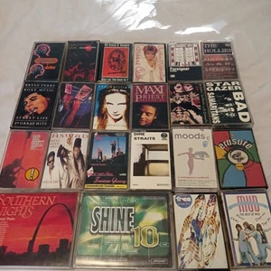 22 tape cassette job lot bundle rock pop country 80's indie 80's 90's - Picture 1 of 5