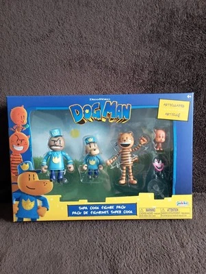 JAKKS PACIFIC Dog Man Movie Action Figures Multipack Set, Includes Lil Petey, Petey, Chief