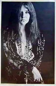 Janis Joplin Vintage Black & White Poster 1967 Original 23x35" - Bild 1 von 1