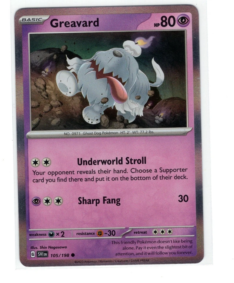 Pokemon Scarlet & Violet Mirage Holo Greavard - 105/198 - Image 1 of 1
