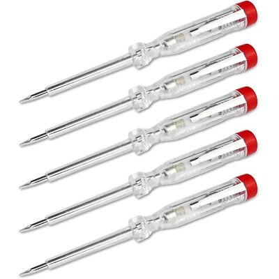 5x Stromprüfer 120-250V 60mm Phasenprüfer Spannungsprüfer Schraubendreher - Bild 1 von 4