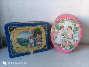 SCATOLE DI LATTA COLOMBA BATTISTERO- VINTAGE DA COLLEZIONE - Picture 1 of 11