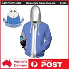 Game Undertale Sans Hoodie Cosplay Costume Hooded Zipper Sweatshirt Jacket Coat