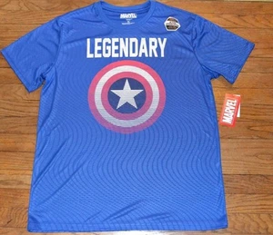 Captain America LEGENDARY Loose Fit Tag-Free Active Wear Licensed Marvel Comics - Picture 1 of 2