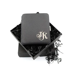 Cigarette Case with Engraving Cigarette Box Personalized Black in Gift Box - Picture 1 of 11